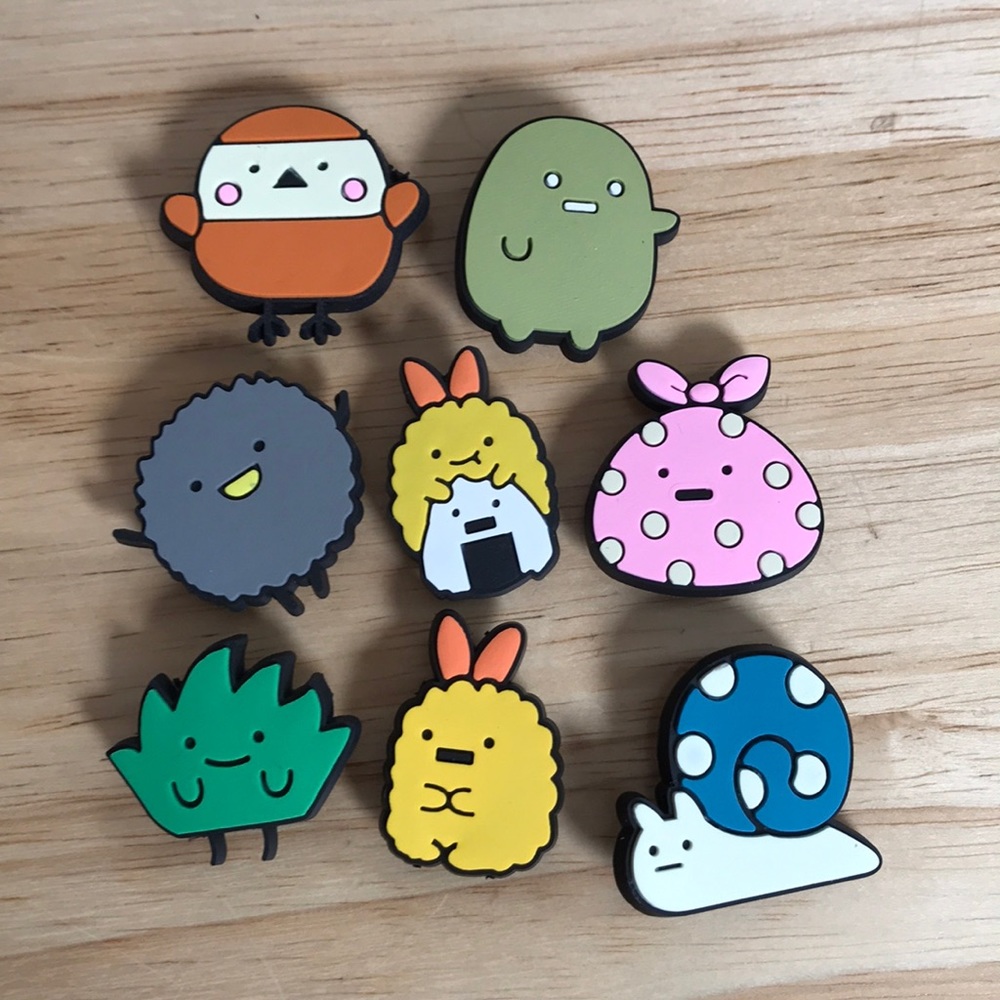 Lot of 8 anime chibi croc charm jibbitz Sanrio
